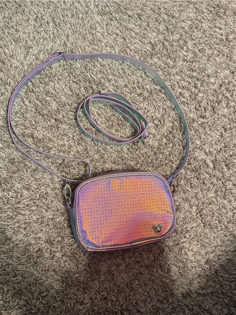 Disney Iridescent Pink-Purple Crossbody/Belt  Bag